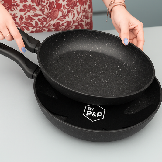 Pannenbeschermer zwart 3-Pack