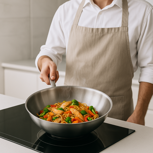 Wokpan 28cm - RVS - PFAS vrij