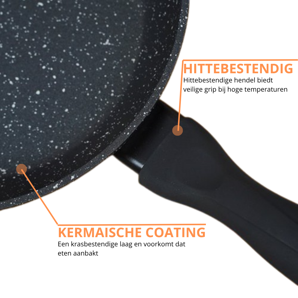 Koekenpan 20cm - Antiaanbak - PFAS vrij