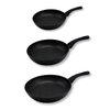 Koekenpannenset 3-delig  20/24/28cm - Antiaanbak - PFAS vrij - Zwart