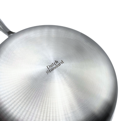 Wok en Koekenpannenset 2-delig 28cm - Antiaanbak - PFAS vrij - Zwart- RVS - Daimond PRO