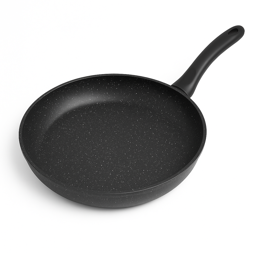 Koekenpannenset 2-delig  24/28cm - Antiaanbak - PFAS vrij - Zwart