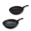 Wok en Koekenpannenset 2-delig 28cm - Antiaanbak - PFAS vrij - Zwart