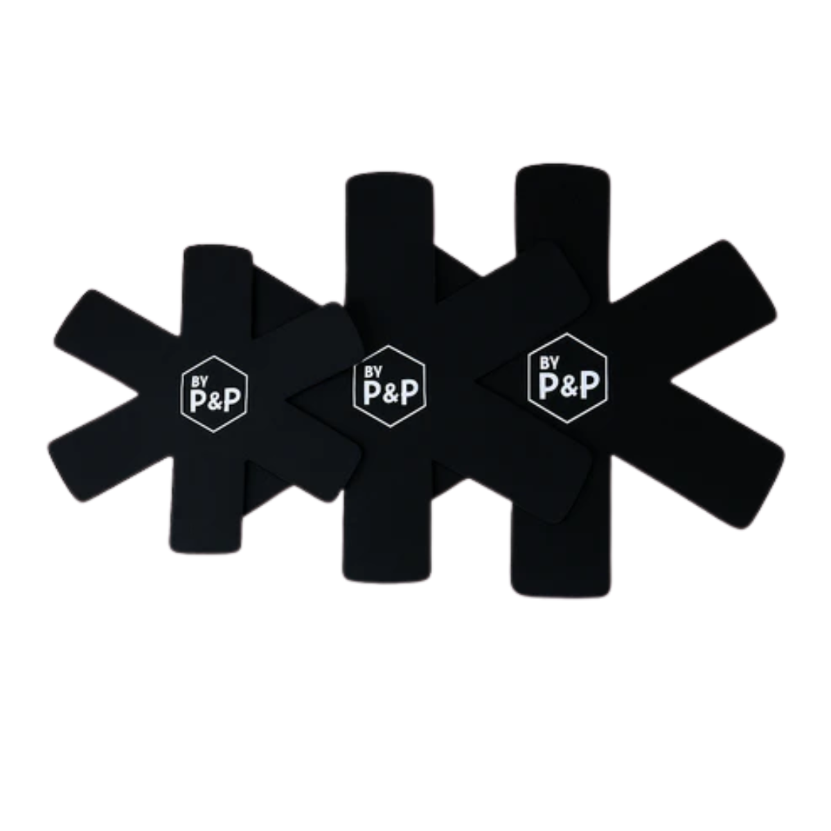 Pannenbeschermer zwart 3-Pack